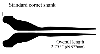 Vacchiano cornet standard length shank