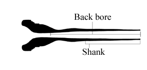 Back bore labeled