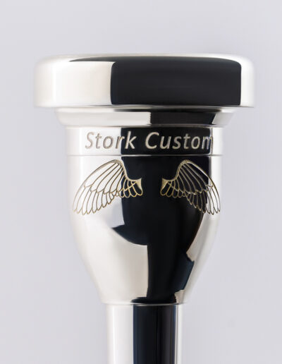 “Wings” Mouthpiece Engraving Suitable for Orval, trumpet, cornet and flugelhorn and heavy trombones. The cost is $40, $50 for trombone.